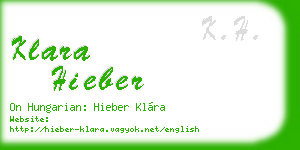 klara hieber business card
